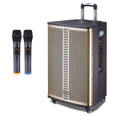 China BT wireless karaoke speaker cart portable outdoor rechargeable speaker for sale