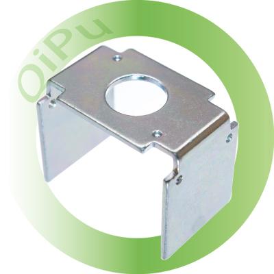 China Electrical Accessories Customized Stamping Bending Parts Steel Drilling Mounting Brackets Skeletons For DC Connector Fixing for sale