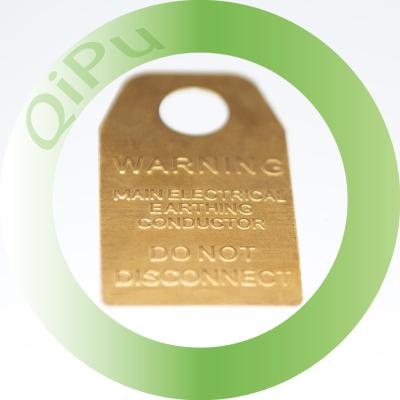 China Tag Customized Stamping Metal Brass Tag Etching Word Copper Stamping Plates for sale