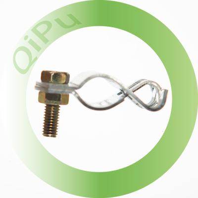 China Wire Connecting Factory Price Iron Earthing Grounding Connector Zinc Plating Earth Clamp Steel Clamps for sale