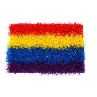 中国 Outdoor Rainbow Artificial Grass Mat Artificial Turf Lawn Synthetic Grass 販売のため