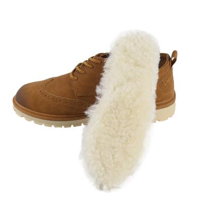 China Feet Care Integral Warm Winter Shoe Inserts Comfortable Fluffy Wool Insoles for sale