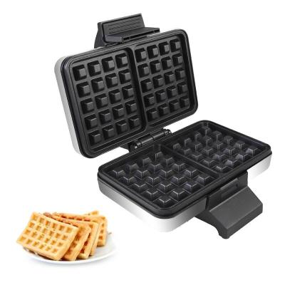 China Adjustable Thermostat 2 Slice Large Adjustable Stainless Steel Thermostat Industrial Egg Waffle Maker for sale