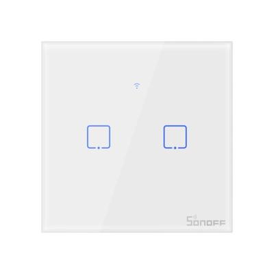 China Timer glass wifi switch touch wifi panel sonoff T1 USA EU EU remote control switch for sale