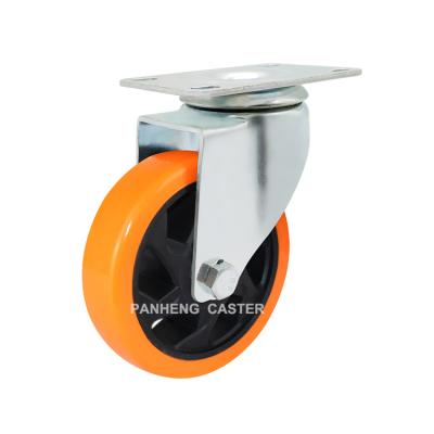 China High Quality Medium Duty PIVOT 3 Inch 4 Inch Orange 5 Inch PVC Caster Wheel for sale