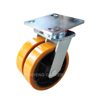 China Hot Factory Price PIVOT 3 Tons 8 Inch Super Heavy Duty PU Caster Wheel for sale