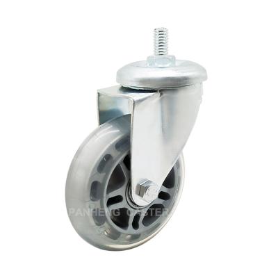 China PIVOT Good Quality Swivel Stem PU Transparent Caster Wheel for sale