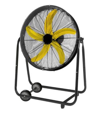 China China Manufacturer Outdoor Industrial Floor Fan Enclosed Motor Tilting Stand Fan With Fog Kit 24 Inch 120W for sale