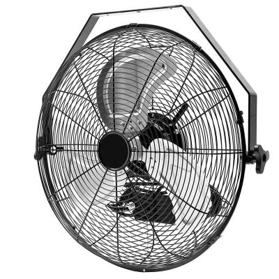 China Enclosed Motor 20 Inch Electric Wall Fan Patio Warehouse Air Cooling Iliving Fan With Tilt Feature Sealed Motor for sale