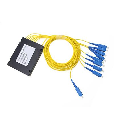 China ABS Box Module 1*8 Connector Fiber Optic Splitter ABS PLC Box Shaped Splitter for sale