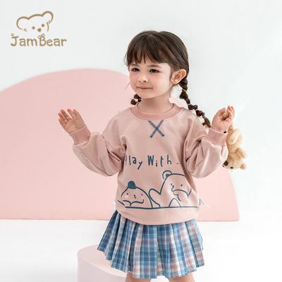 China Anti-pilling Organic Baby Sweatshirt Custom Knitted Baby Printed Organic Baby Sweatshirt JamBear Baby Quilted Sweatshirt for sale