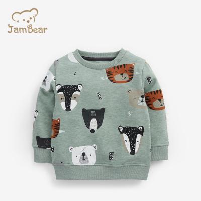 China JamBear Breathable Organic Cotton Baby Sweatshirt All Over Print Tank Top Crewneck Pullover Eco-Friendly Sweatshirt for sale