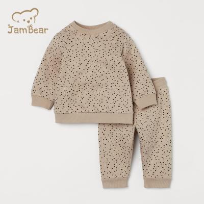 China Breathable Organic Sweatshirt And Jambear Cotton Sweatpants Long Sleeve Baby Sportswear Eco-Friendly Pullover Walker Pant for sale