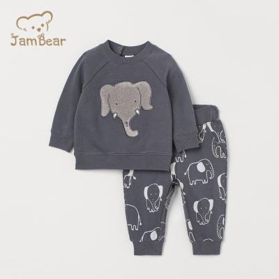 China Organic Cotton Jambear Long Sleeve Sweater Pant Walker Breathable Eco-Friendly Baby Sportswear 2 Piece Sweatshirt Set for sale