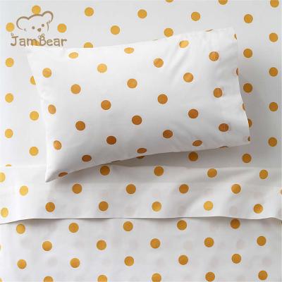 China JamBear PORTABLE Organic Printed Bedding Set 100% Cotton Natural Organic Baby Crib Sheet Baby Sheet for sale