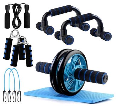 China Durable Home Gym Core And Abs Workout Ab Roller Kit Ab Roller Wheel With Resistance Bands for sale