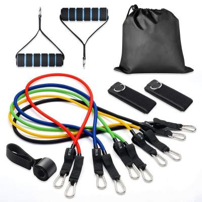 China Pull Up Aid Wholesale Fitness Latex Exercise Resistance Band Set 11pieces 150lbs Resistance Bands Set 11pcs for sale