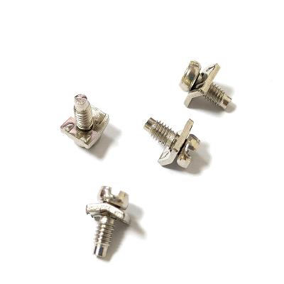 China Pan Cup head add and subtract mizi beam U end sifang second sifang combination screws hard environmental blue white zinc hand screw for sale