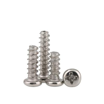 China 304 Stainless Steel Flat Pan Pan Head Cross Head Screws GB845 Round Head Tail Tapping Screw for sale