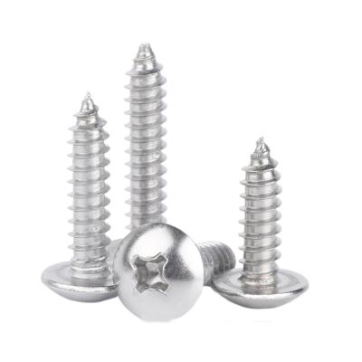 China Pan Factory Production Quality 304 Stainless Steel Cross Recessed Pan Head Self Tapping Screws DIN7981 for sale