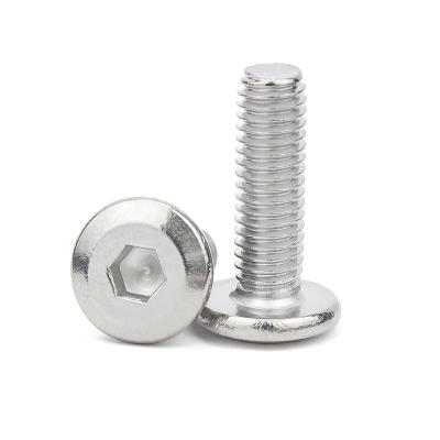 China 304 Stainless Steel Flat Oval 304 Stainless Steel Large Edge Hex Socket Bevel Edge Hex Head Screws Large Furniture for sale