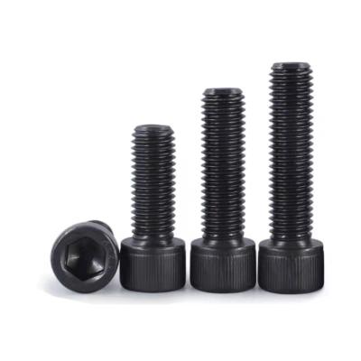 China Pan 12.9 Grade Alloy Steel Oxide Black M4M5M6M8 UNC Screw Head Hex Socket Machine Screws for sale