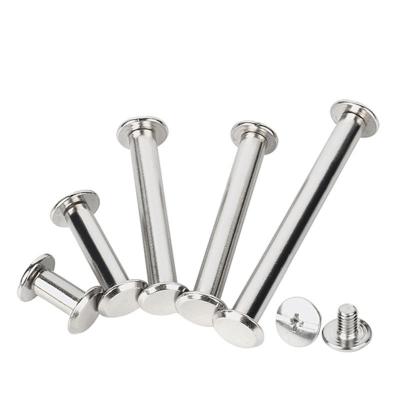 China Custom Nickel Plated Pan China Factory Register Photo Album Butt Screw Recipe Nail Chicago Screw M5-120MM for sale