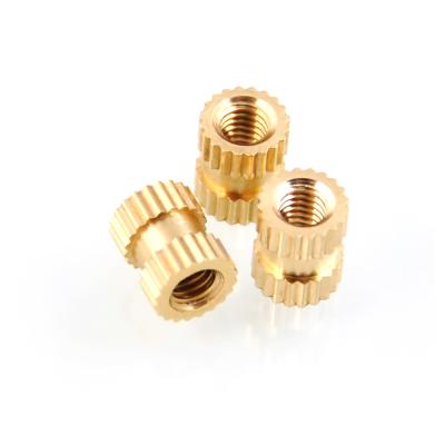 China Pan Chinese Manufacturer Shuangtong Knurled Nut M1.4~M6 Injection Mold Copper Parts Included Copper Flower Mother Inserts for sale