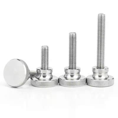 China 304stainless steel pan m6 m8 flat head m3 m4 m5 inch knurled machine screws for sale