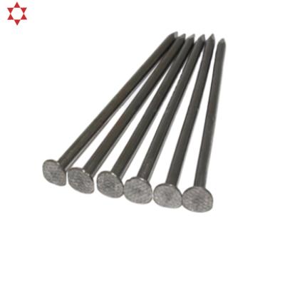 China Factory supply high tensile flat round iron steel smooth concrete nail with best price for sale