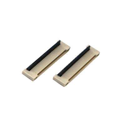 China Phosphor Bronze 0.5mm Pitch FPC Connector 24 Pin Dual Side Contact SMT Back Lock Height=1.2mm for sale