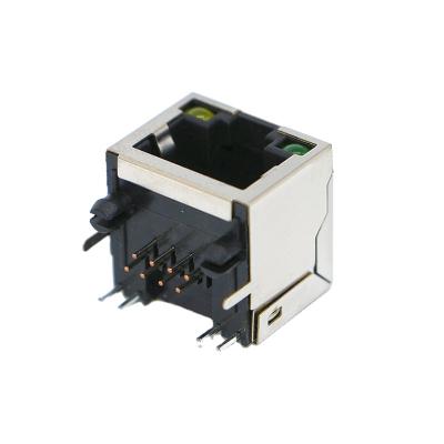 China PCB RJ45 Connector 8P8C 1 Port Through Hole RJ45 Connector Female for sale