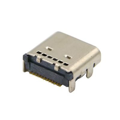 China Horizontal Type C Connector 24pin SMT USB Female Horizontal Type C Receptacle for sale