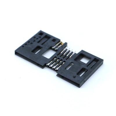 China 8Pin IC Card Connector PCB Smart Card Slot SIM Card Connector SMT Push Pull Type Position E6802 for sale