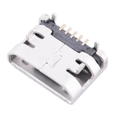 China USB B USB 2.0 Horizontal Micro USB Connector Receptacle Connector Micro USB Female 5 Pin Horizontal SMT 4.85mm for sale