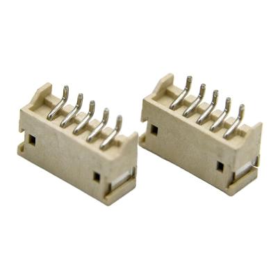 China PCB Connector Header 1.5mm Pitch Wafer Connector 5 Pin Horizontal SMT Wire To Board Crimp Style Connector for sale