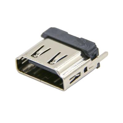 China HD 2.1 Vertical Receptacle Connector Type Connector Female 19 Pin Vertical SMT Multimedia Connector for sale