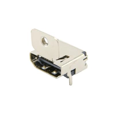 China Flange HD 2.1 Receptacle Connector HD Type A Connector Female 19 Pin SMT Multimedia Connector for sale