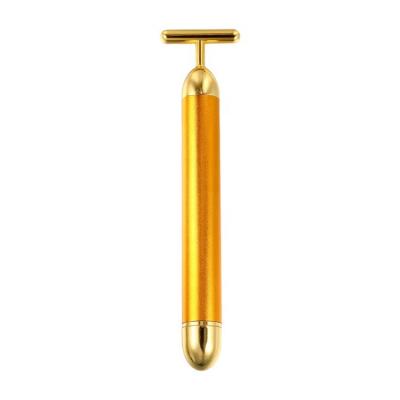 China 24k Gold Body Beauty Massage Bar Face Lift Pen Vibrating Facial Massage Beauty Pen Explosive Stick for sale