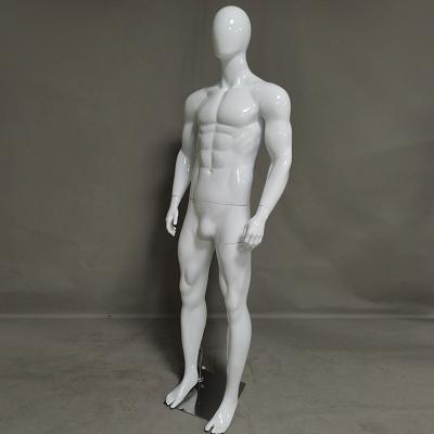 China High Grade Product Muscle Strong Male Fiberglass White Plastic Mannequin Display Sport Full Body Dummy for sale