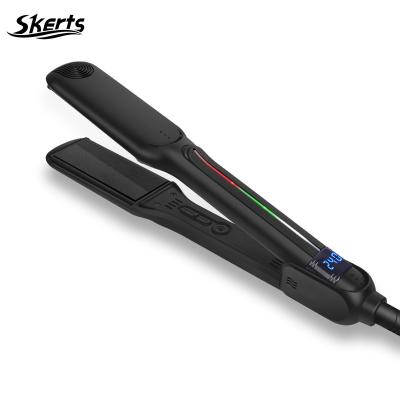 China Keratin Pro Hair Straightener SKERTS Hair Flat Iron Hair Straightener 10s Fast Heating Flat High Quality Wide Nano Titanium Professional Professional for sale