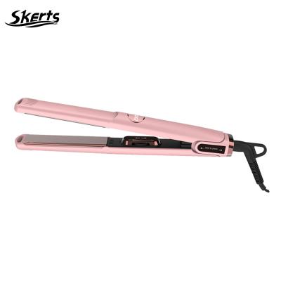 China Hotel SKERTS New Design Smooth Styling Professional Hair Straightening Machine 450 Degree PTC Flat Iron Titanium Hair Straightener for sale