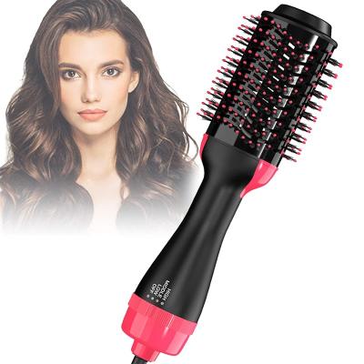 China Ionic Top Quality 3 in1 Styling Hair Straightener One Step Volumizer Hot Air Brush Hair Dryer Brush for sale