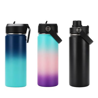 China Double Wall 32oz 40oz 64oz PORTABLE Water Bottle Stainless Steel Vacuum Flask Sports Bottle With Handle Lid for sale