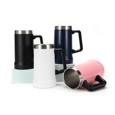 China Wholesale Viable 700ml Insulated Tumbler Stainless Steel Coffee Mug Tea Mug Travel Vacuum Insulated Beer Mug for sale