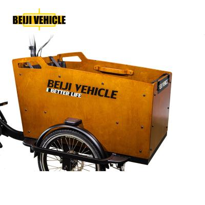 China Passenger 3 wheel bakfiet electric bike rain cover adult cargo tricycle for sale