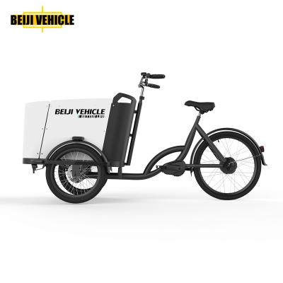 China Dutch Passenger Manufacturer Sale Cargo Bike 3 Wheel Tricycle With Waterproof Box for sale