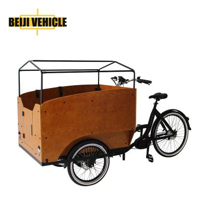 China Aluminum Electric Passenger Cargo Tricycle Bike Cargo Bike Family Use for sale