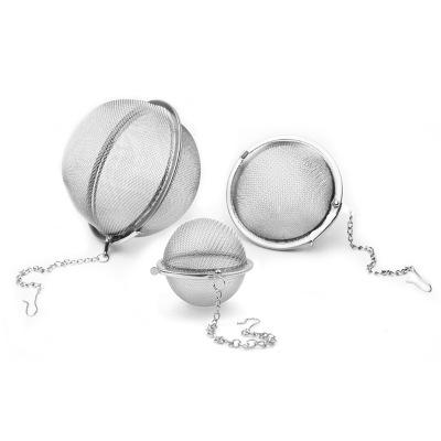 China High Grade 304ss Food Grade Stainless Steel Mesh Tea Ball Viable Loose Tea Infuser With String for sale