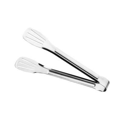 China 201 304 Lines Cheap Sustainable Metal Candy Promotion Gift 3 Ice Cream Bread Tongs Stainless Steel Food Clip 7/9/12 Inch for sale